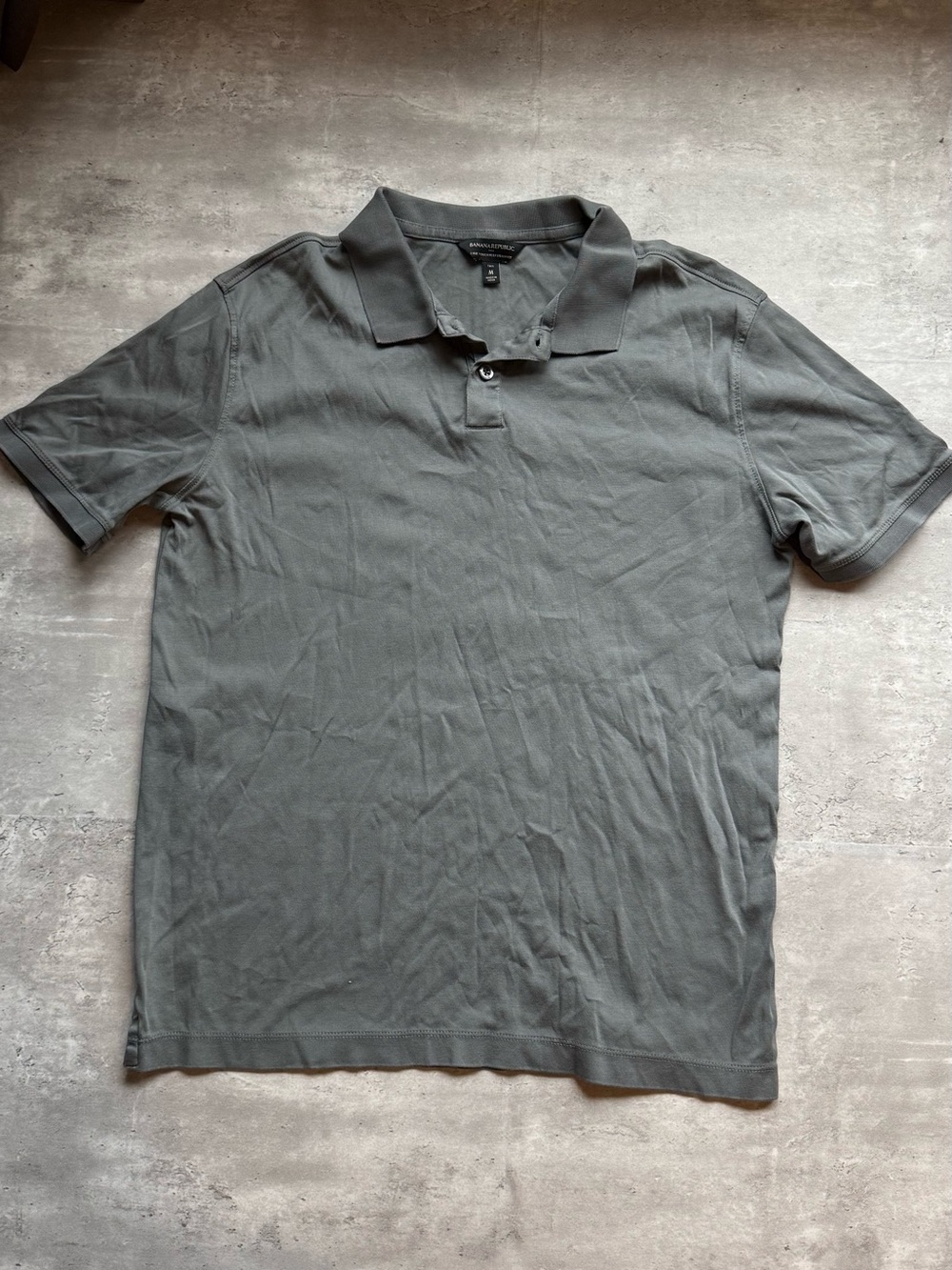 Banana Republic Men's Polo - Charcoal Gray